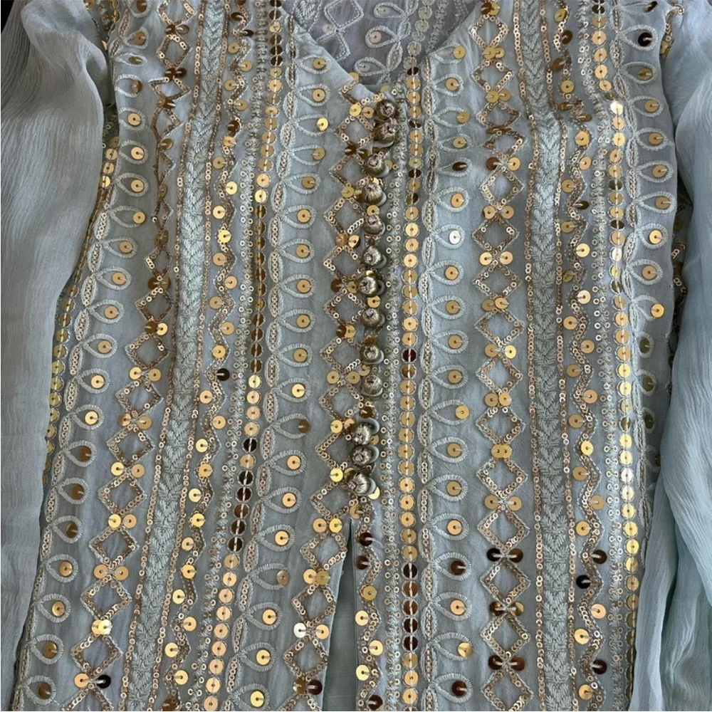 Original Rang E Haya Pakistani Ethnic wear in pista green - Picture 7 of 9